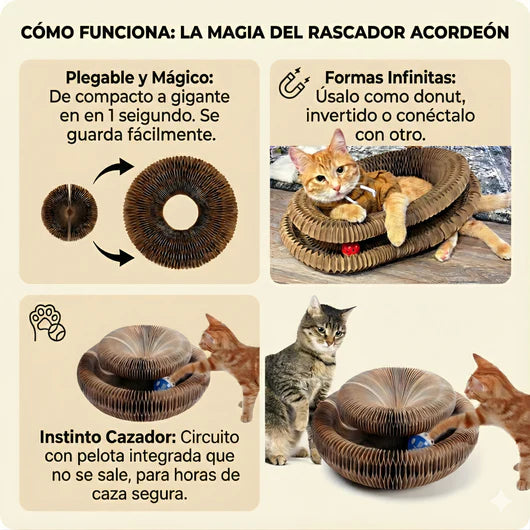 🐾ScratchPlay™ – Rascador Interactivo 360° para Gatos