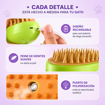 ✨SteamBrush™ – Cepillo vaporizador para perros y gatos
