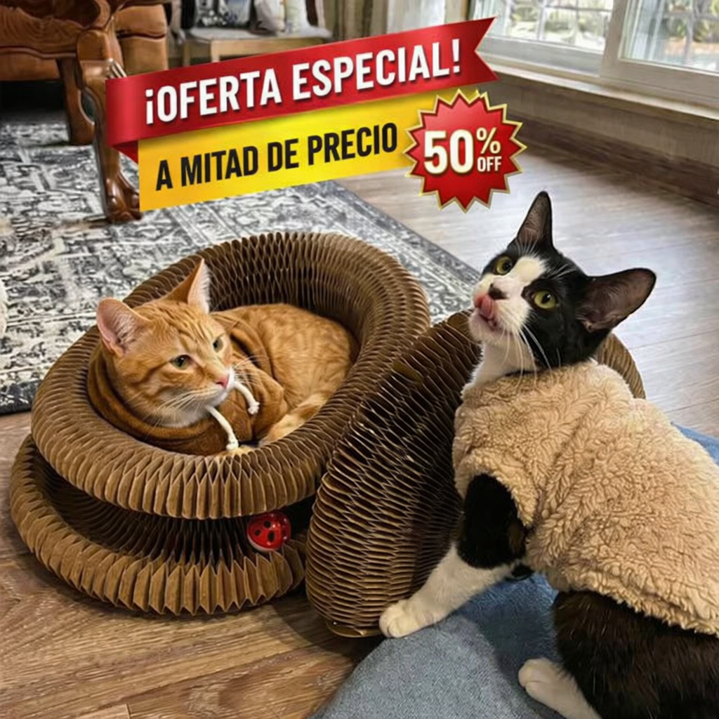 🐾ScratchPlay™ – Rascador Interactivo 360° para Gatos