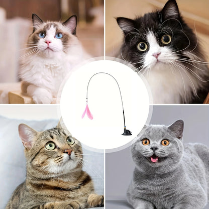 🐾 FunStick Pro® – Juguete interactivo con ventosa para gatos